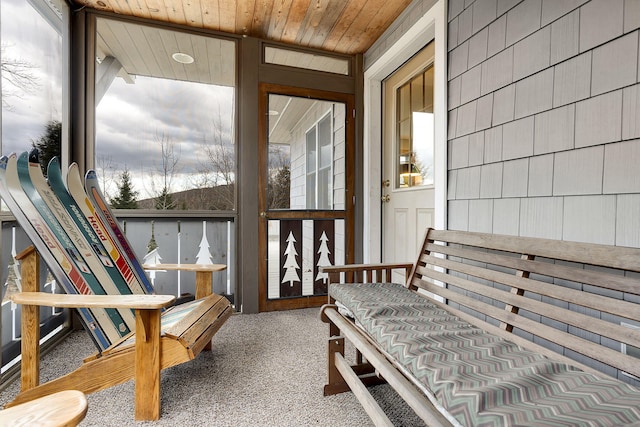 view of sunroom