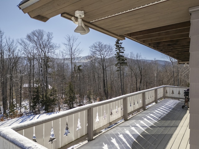 balcony with a mountain view