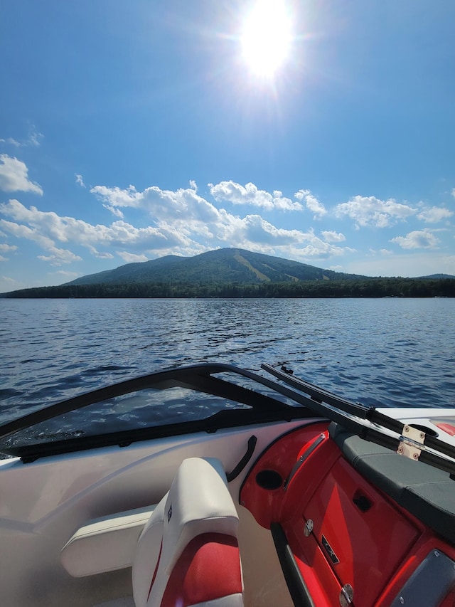 property view of water featuring a mountain view