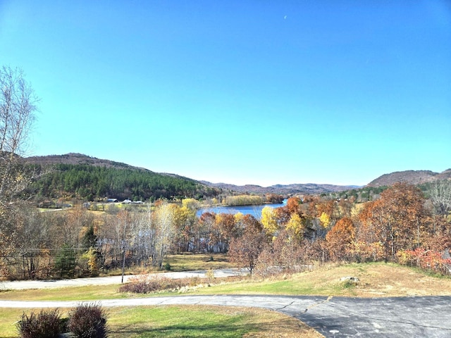 property view of mountains featuring a water view