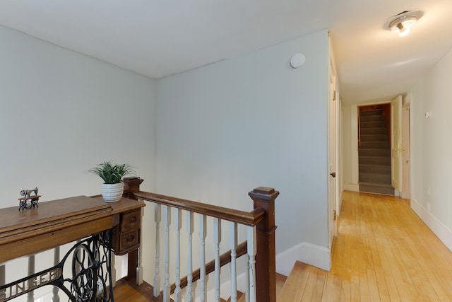 hall featuring hardwood / wood-style flooring