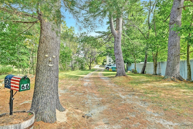 view of dirt / gravel road