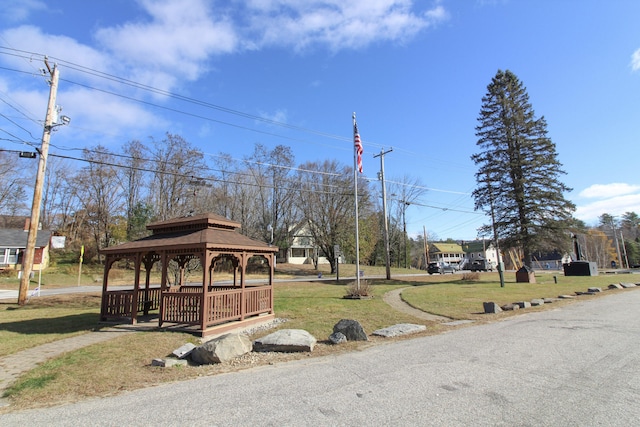 view of home's community featuring a yard and a gazebo