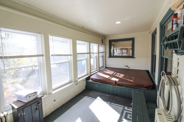 sunroom with plenty of natural light