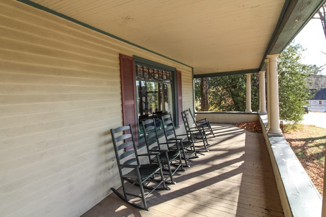 view of patio with a porch