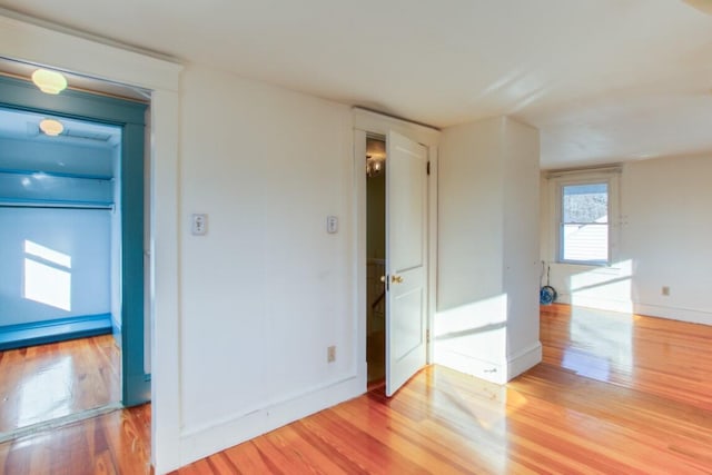 empty room featuring light hardwood / wood-style flooring