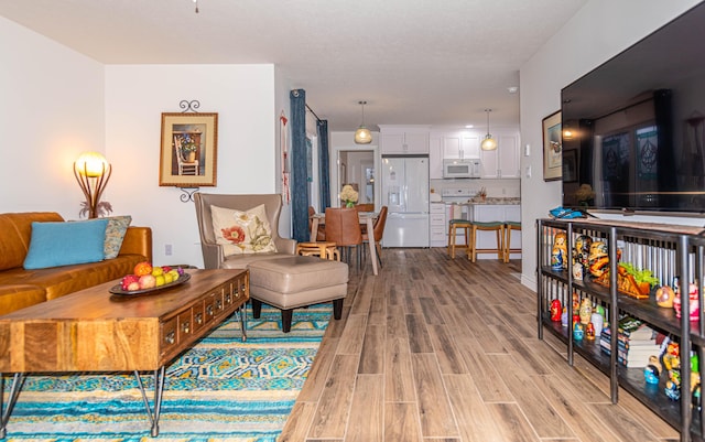 320 19th Ave Unit 101, Madawaska, ME 04756 - living room featuring light wood-type flooring
