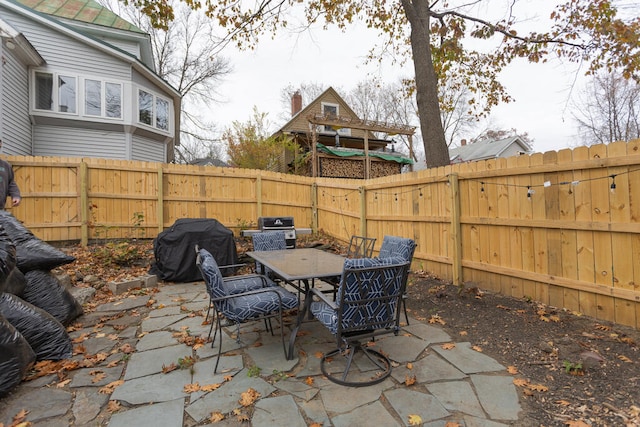 view of patio / terrace featuring grilling area