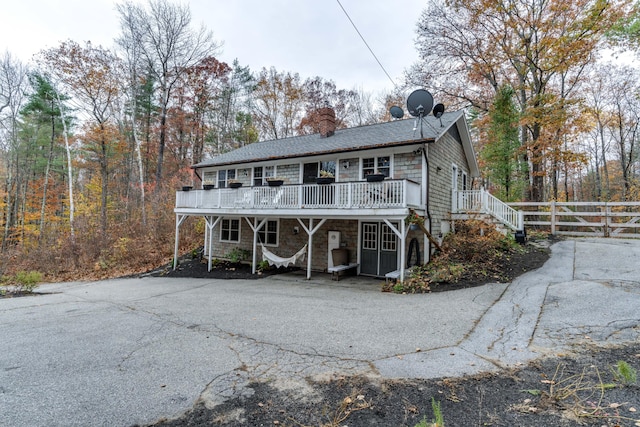 view of front of property with a carport