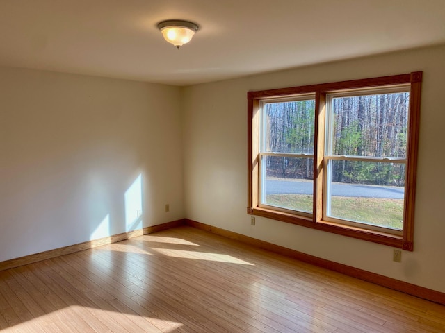 empty room featuring light hardwood / wood-style floors