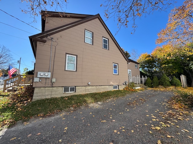 view of side of property