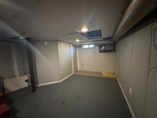 view of basement