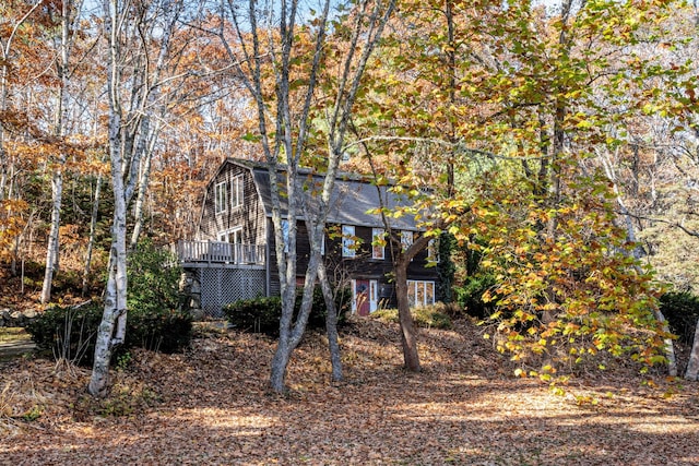 exterior space featuring a deck