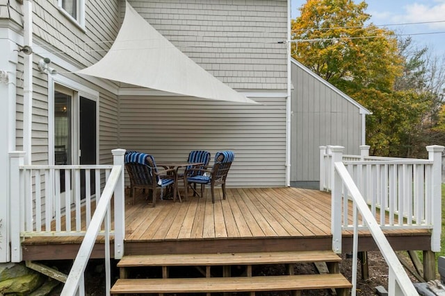 view of wooden terrace