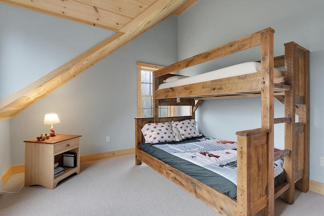 100 Morganite Way, Newry, ME 04261 - carpeted bedroom with vaulted ceiling and baseboards