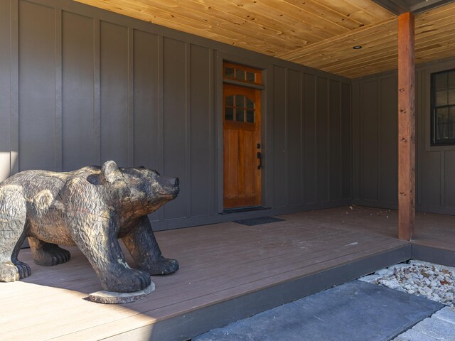 100 Morganite Way, Newry, ME 04261 - view of exterior entry with a wooden deck