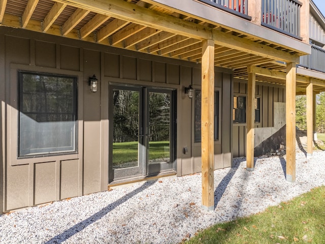 exterior space with a balcony