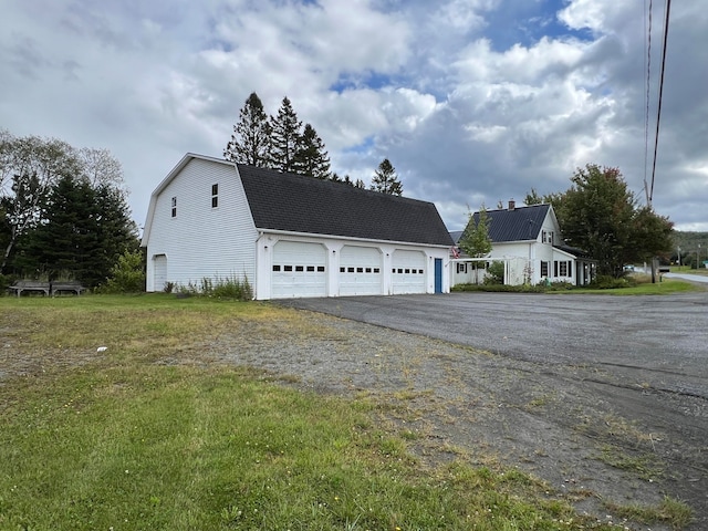 exterior space featuring a garage