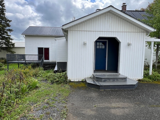 752 Caribou Rd, Fort Kent, ME 04743 - rear view of property featuring a wooden deck