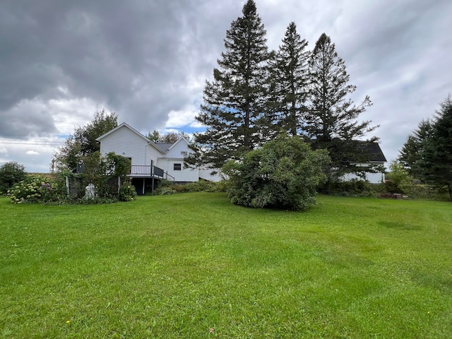 752 Caribou Rd, Fort Kent, ME 04743 - view of yard with a wooden deck