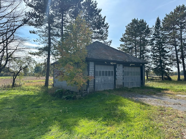 452 Station Rd, Easton, ME 04740 - garage with a lawn