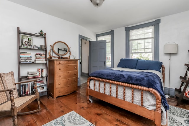 bedroom featuring hardwood / wood-style floors