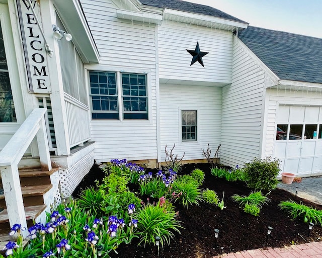 view of home's exterior featuring a garage