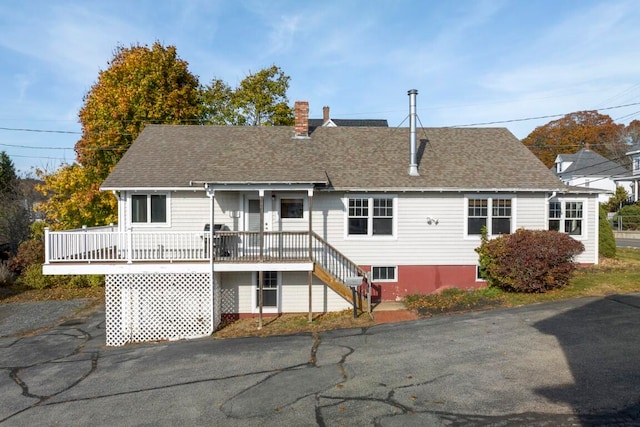 exterior space with a wooden deck