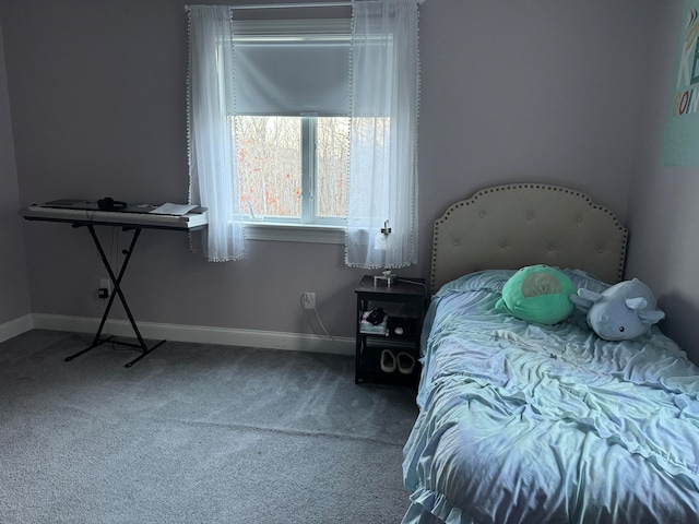 bedroom with carpet floors