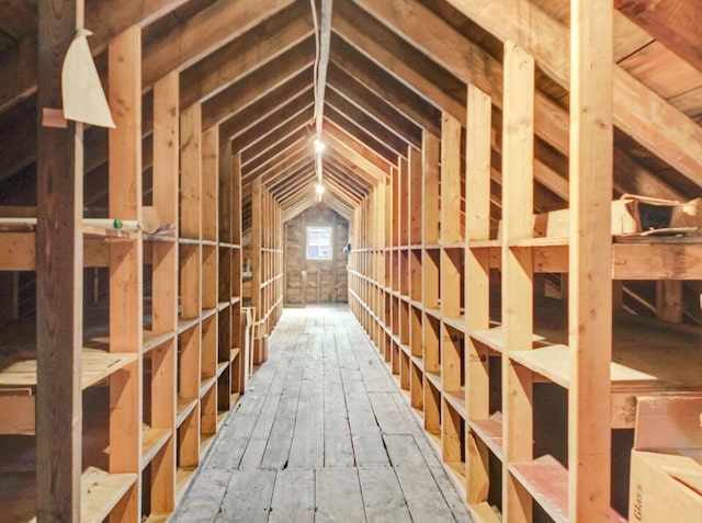 view of attic