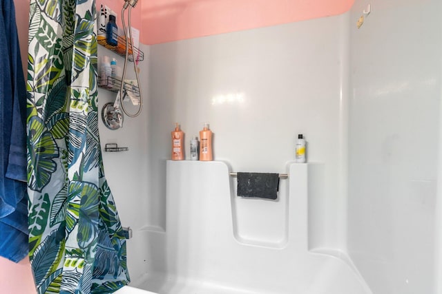 221 Frost Rd, Lyman, ME 04002 - bathroom with a shower with curtain