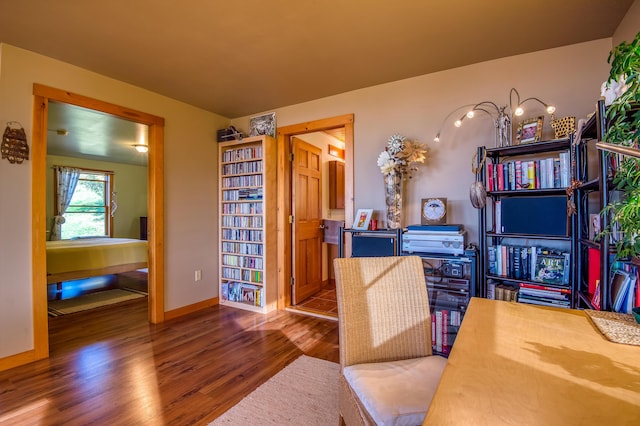 58 Wheeler Hill Rd, Phillips, ME 04966 - home office featuring wood finished floors and baseboards