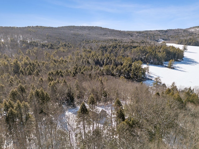 bird's eye view with a view of trees
