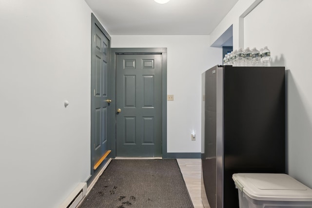 interior space with wood finished floors