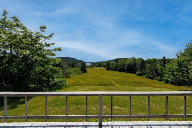 246 Marsh Stream Ln, Machiasport, ME 04655 - view of grassy yard with a mountain view