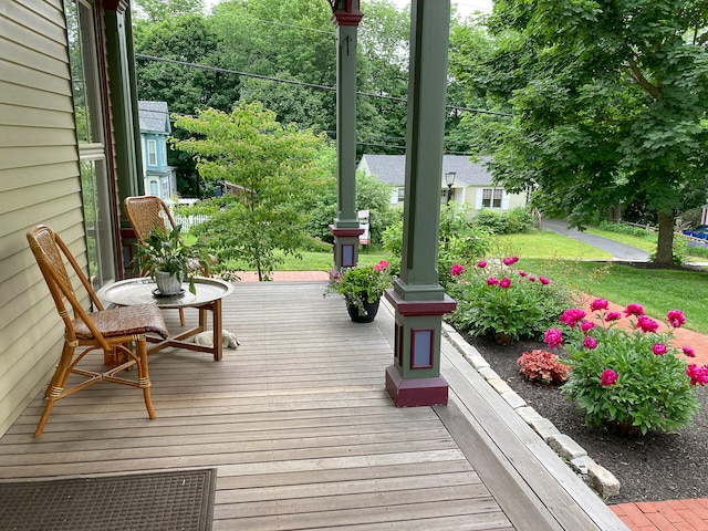 view of wooden deck