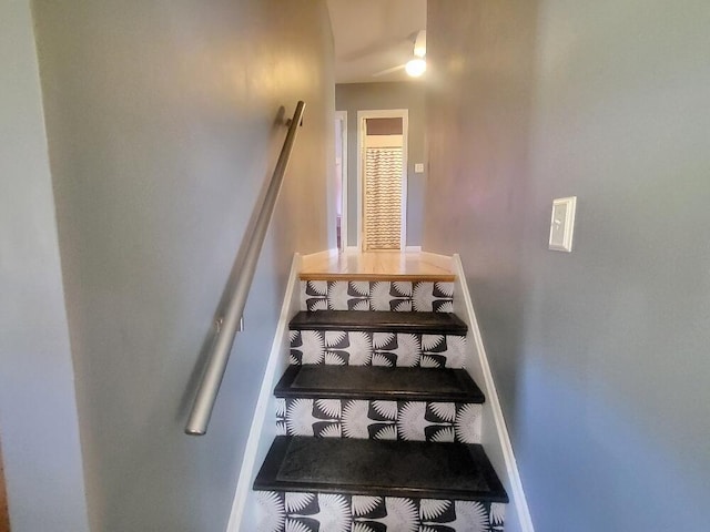 stairs with baseboards