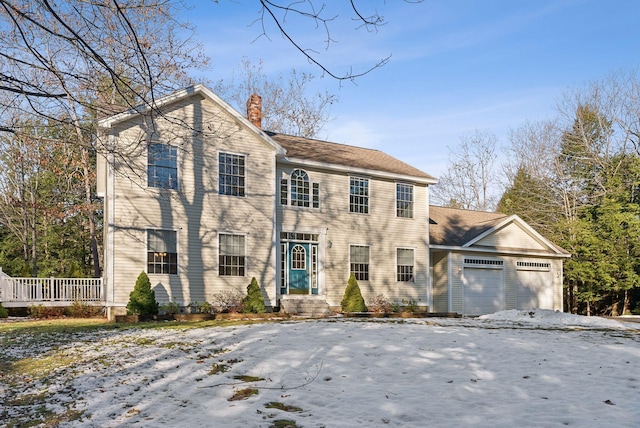 view of front facade featuring a garage