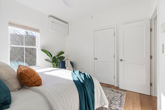 bedroom featuring light wood-type flooring