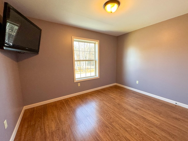 empty room featuring wood-type flooring