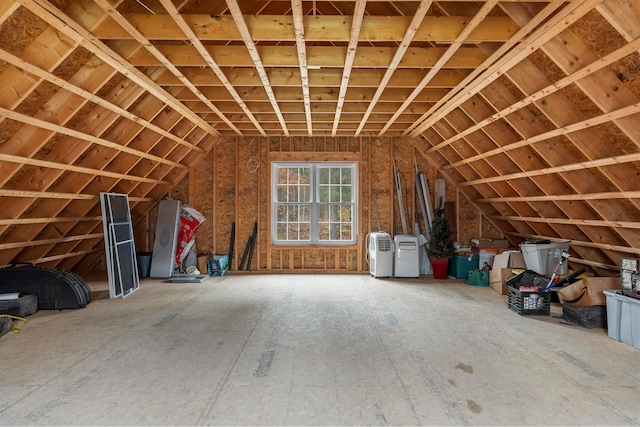 view of attic