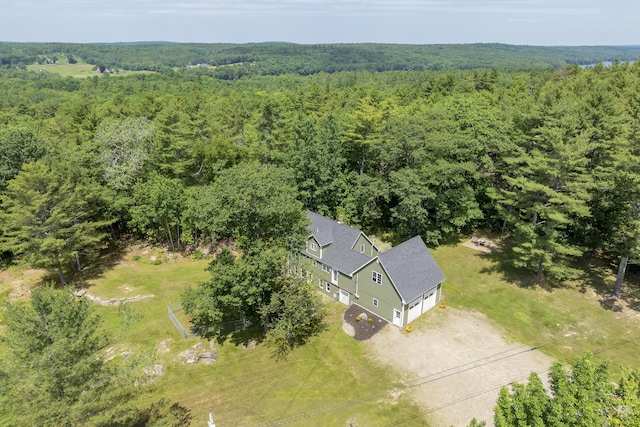 610 W Neck Rd, Nobleboro, ME 04555 - view from above of property with a heavily wooded area