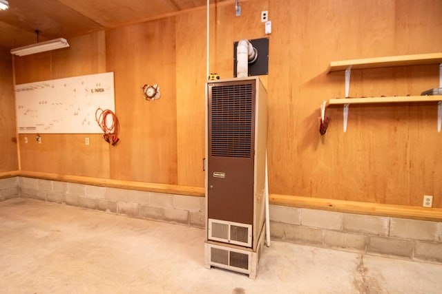 865 Barnard Rd, Williamsburg Twp, ME 04414 - detailed view of a heating unit and concrete flooring