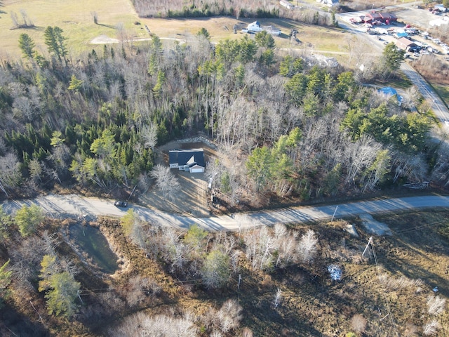 aerial view featuring a rural view