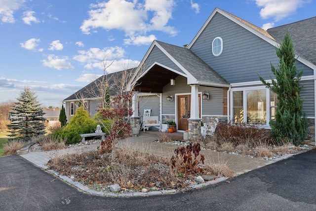 view of front of property with a porch