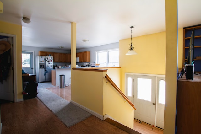 hallway featuring light hardwood / wood-style floors