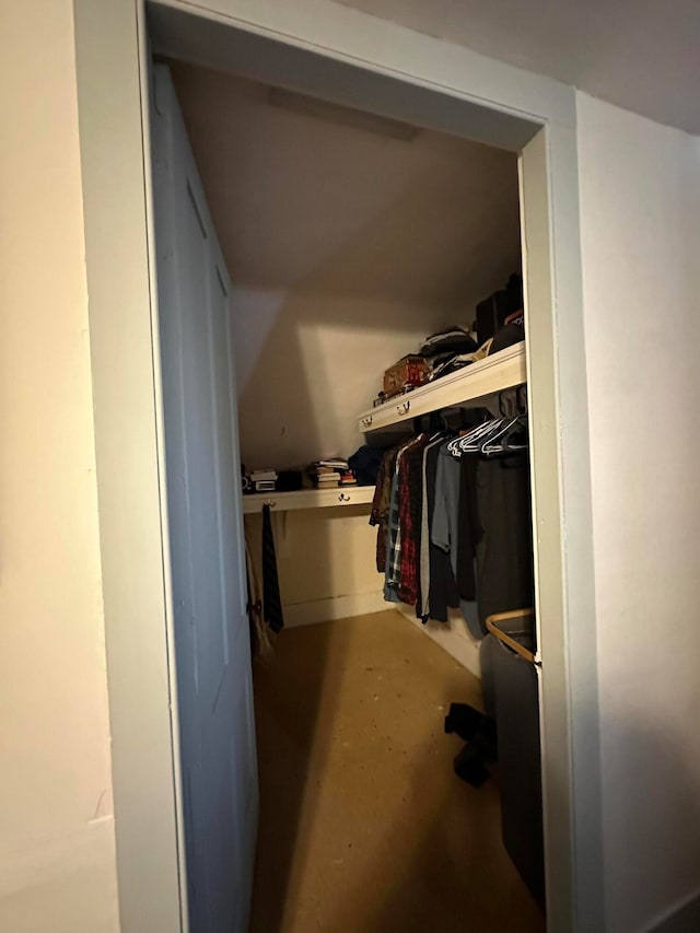 view of walk in closet