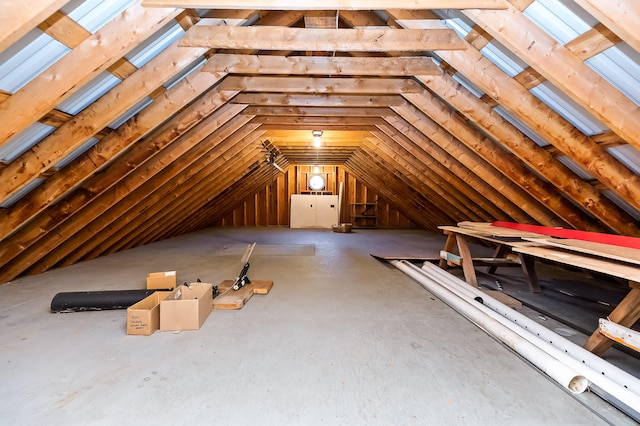 view of attic