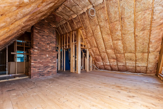 view of attic