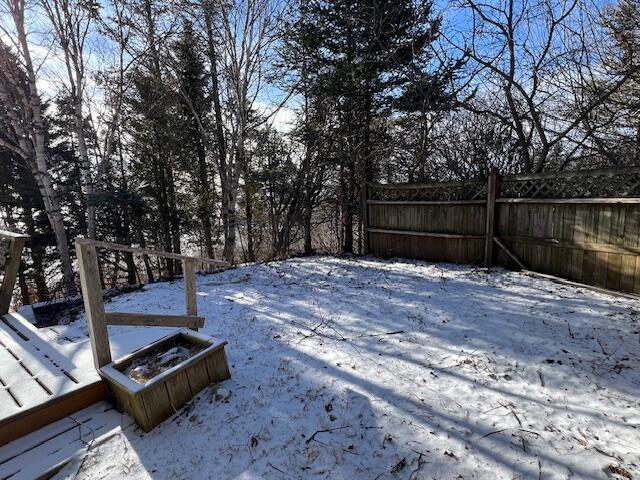 view of snowy yard